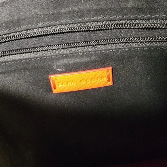 Zara zippered bright Orange purse - Picture 7 of 9